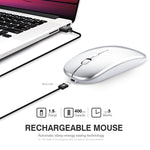 Inphic PM1 Office Mute Wireless Laptop Mouse, Battery Display