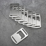20 PCS Ribbon Bottle Opener Stainless Steel Card Bottle Opener Outdoor Backpack Webbing Buckle Lanyard Bottle Opener, 20 PCS Card
