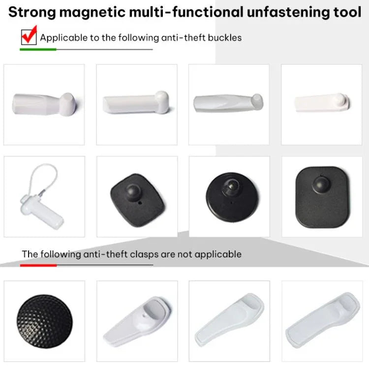 15000GS Universal Anti-theft Strong Deduction Device Clothes Label Magnetic Buckle Supermarket Security Accessories, 12000GS