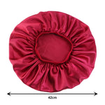 3 PCS TJM-405A Large Satin Round Hat Stretch Wide Brim Night Hat Chemotherapy Hat, One Size