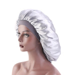 3 PCS TJM-405A Large Satin Round Hat Stretch Wide Brim Night Hat Chemotherapy Hat, One Size