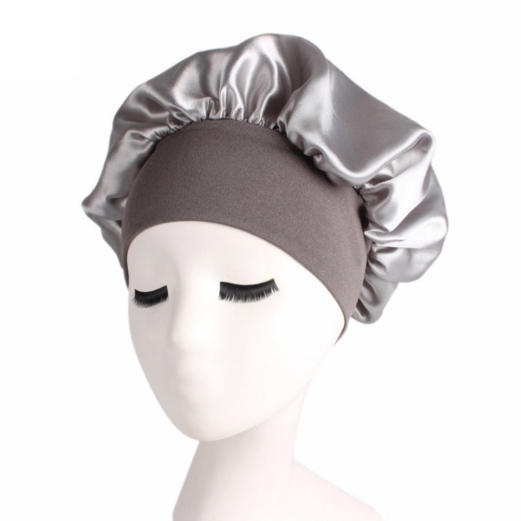 2 PCS TJM-301 Night Cap With Wide Brim And Elasticity Headband Ladies Chemotherapy Cap Hair Care Hat, M 56-58cm