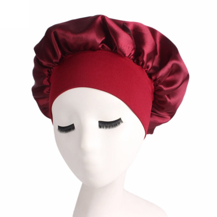 2 PCS TJM-301 Night Cap With Wide Brim And Elasticity Headband Ladies Chemotherapy Cap Hair Care Hat, M 56-58cm