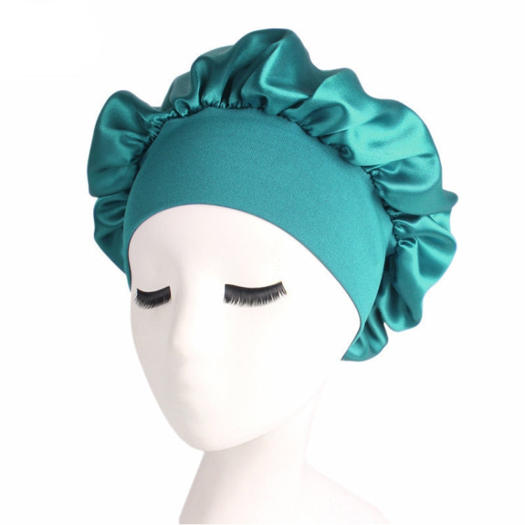 2 PCS TJM-301 Night Cap With Wide Brim And Elasticity Headband Ladies Chemotherapy Cap Hair Care Hat, M 56-58cm