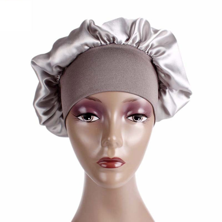 2 PCS TJM-301 Night Cap With Wide Brim And Elasticity Headband Ladies Chemotherapy Cap Hair Care Hat, M 56-58cm