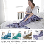 Mermaid Tail Knitted Blanket Fish Tail Blanket, 60x140cm, 195x90cm