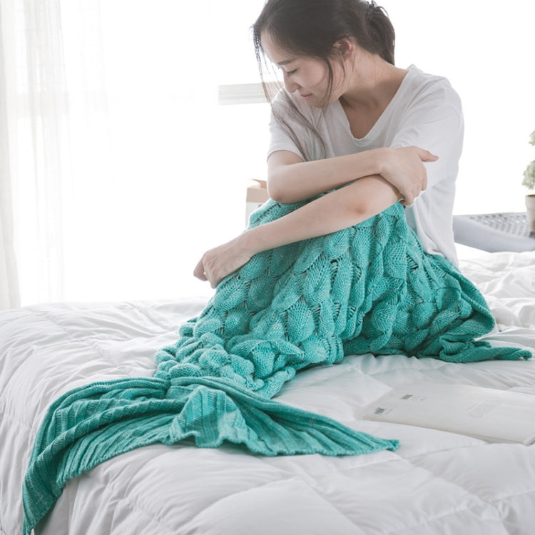 Mermaid Tail Knitted Blanket Fish Tail Blanket, 60x140cm, 195x90cm