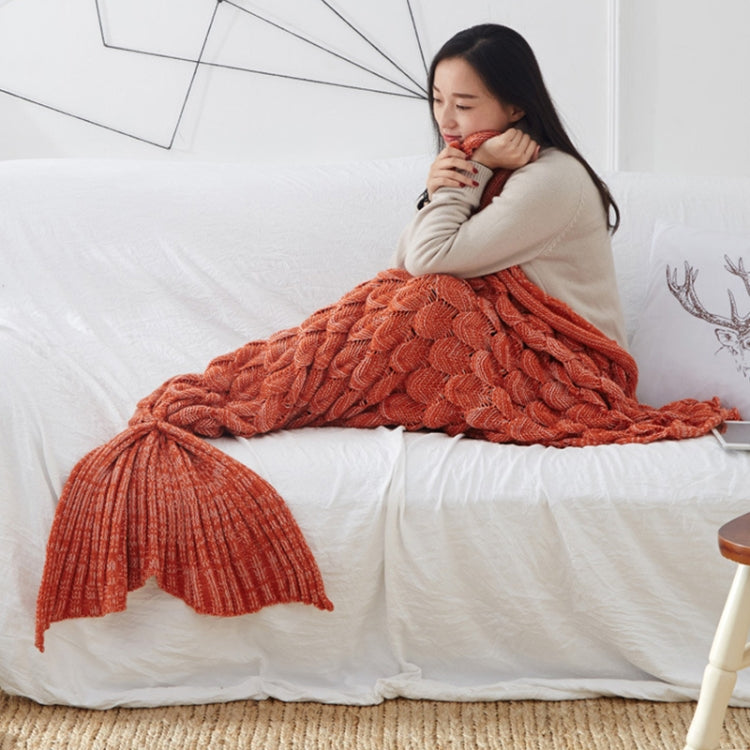 Mermaid Tail Knitted Blanket Fish Tail Blanket, 60x140cm, 195x90cm