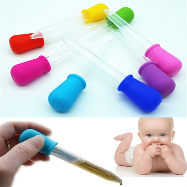 3 PCS 5ML Clear Silicone Small Plastic Feeding Medicine Liquid Graduated Pipette Dropper, Size: 12 x 2cm, Pipette Dropper