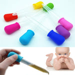 3 PCS 5ML Clear Silicone Small Plastic Feeding Medicine Liquid Graduated Pipette Dropper, Size: 12 x 2cm, Pipette Dropper