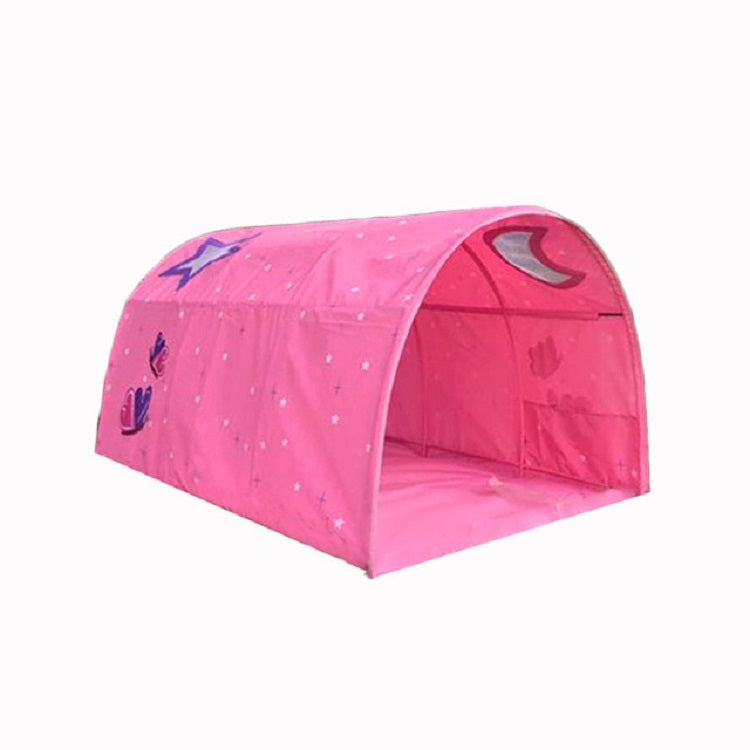 Children Home Bed Crawl Tunnel Game House Tent, Blue, Pink, Blue with Mosquito Net, Pink with Mosquito Net