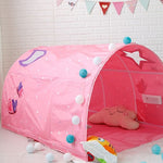 Children Home Bed Crawl Tunnel Game House Tent, Blue, Pink, Blue with Mosquito Net, Pink with Mosquito Net