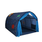 Children Home Bed Crawl Tunnel Game House Tent, Blue, Pink, Blue with Mosquito Net, Pink with Mosquito Net