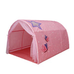 Children Home Bed Crawl Tunnel Game House Tent, Blue, Pink, Blue with Mosquito Net, Pink with Mosquito Net