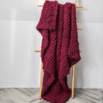Handmade Thick Wool Knitted Blanket Sofa Chenille Stick Knitted Blanket, 80 x 100 CM, 130 x 160 CM