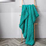 Handmade Thick Wool Knitted Blanket Sofa Chenille Stick Knitted Blanket, 80 x 100 CM, 130 x 160 CM