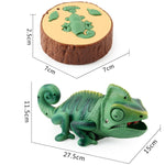 8888 Children Electric Infrared Remote Control Crawling Chameleon Colorful Breathing Light Tricky Toy, Chameleon