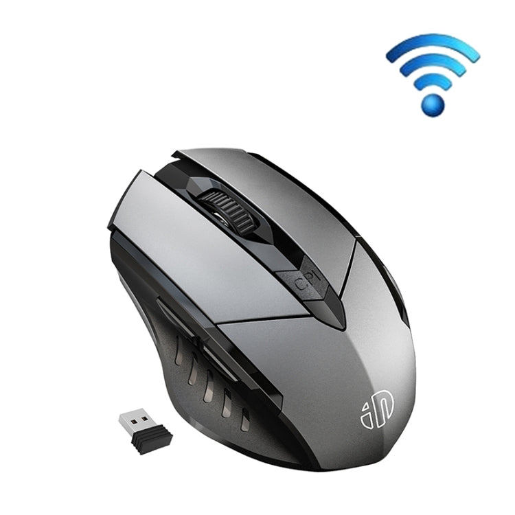 Inphic A1 6 Keys 1000/1200/1600 DPI Home Gaming Wireless Mechanical Mouse, Colour: Gray Wireless+Bluetooth 4.0+Bluetooth 5.0, Gray Wireless Charging Silent Version, Gray Wireless+Bluetooth 4.0+Bluetooth 5.0, Black Wireless+Bluetooth 4.0+Bluetooth 5.0  ...
