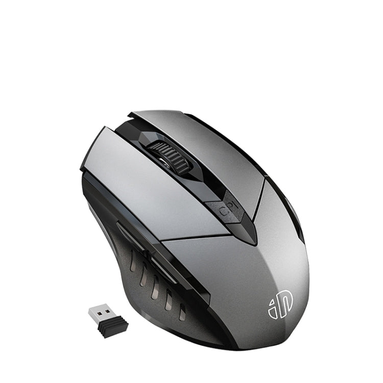 Inphic A1 6 Keys 1000/1200/1600 DPI Home Gaming Wireless Mechanical Mouse, Colour: Gray Wireless+Bluetooth 4.0+Bluetooth 5.0, Gray Wireless Charging Silent Version, Gray Wireless+Bluetooth 4.0+Bluetooth 5.0, Black Wireless+Bluetooth 4.0+Bluetooth 5.0  ...