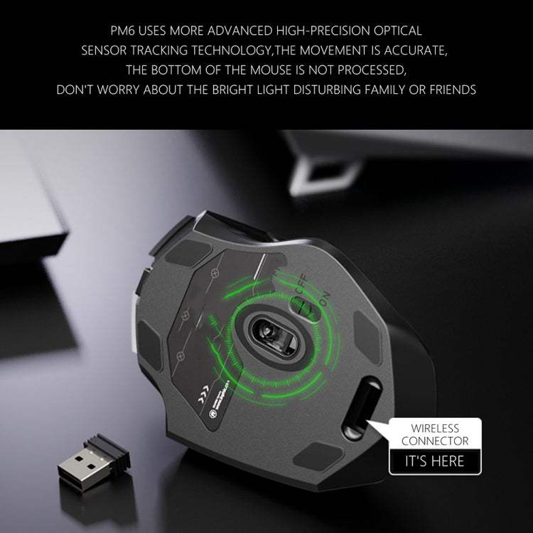 Inphic A1 6 Keys 1000/1200/1600 DPI Home Gaming Wireless Mechanical Mouse, Colour: Gray Wireless+Bluetooth 4.0+Bluetooth 5.0, Gray Wireless Charging Silent Version, Gray Wireless+Bluetooth 4.0+Bluetooth 5.0, Black Wireless+Bluetooth 4.0+Bluetooth 5.0  ...