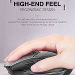 Inphic A1 6 Keys 1000/1200/1600 DPI Home Gaming Wireless Mechanical Mouse, Colour: Gray Wireless+Bluetooth 4.0+Bluetooth 5.0, Black Wireless+Bluetooth 4.0+Bluetooth 5.0, Black Wireless Charging Silent Version, Gray Wireless Charging Silent Version