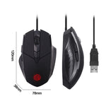 Inphic PW1 Game Mute Macro Definition Illuminated Wired Mouse, Cable Length: 1.5m, Mute Black Game Version, Mute Titanium Gray Game Version, Mute Black Business Version
