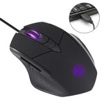 Inphic PW1 Game Mute Macro Definition Illuminated Wired Mouse, Cable Length: 1.5m, Mute Black Game Version, Mute Titanium Gray Game Version, Mute Black Business Version