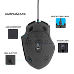Inphic PW1 Game Mute Macro Definition Illuminated Wired Mouse, Cable Length: 1.5m, Mute Black Game Version, Mute Titanium Gray Game Version, Mute Black Business Version