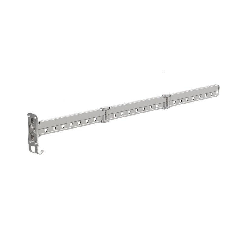 Clothes Rack Folding Telescopic Balcony Drying Rack Indoor Household Wall-Mounted Clothes Rail, Golden Long (3 Sections), Silver Long (3 Sections), Black Long (3 Sections)