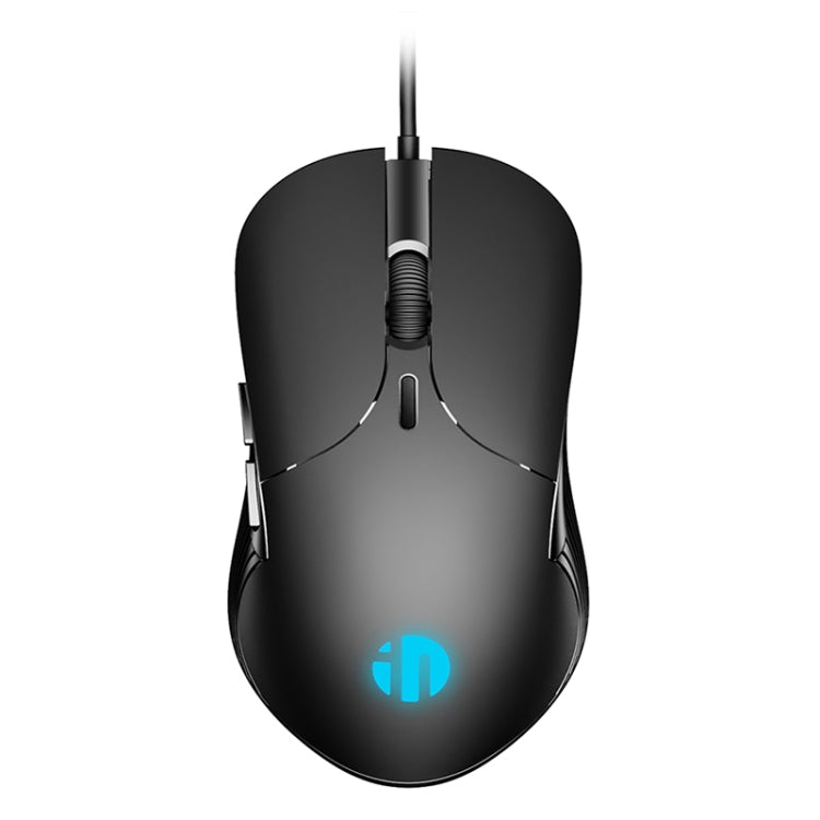Inphic PB1 Business Office Mute Macro Definition Gaming Wired Mouse, Cable Length: 1.5m, Classic Back Breathing Light, Matte White Breathing Light
