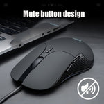 Inphic PB1 Business Office Mute Macro Definition Gaming Wired Mouse, Cable Length: 1.5m, Classic Back Breathing Light, Matte White Breathing Light