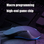 Inphic PB1 Business Office Mute Macro Definition Gaming Wired Mouse, Cable Length: 1.5m, Classic Back Breathing Light, Matte White Breathing Light