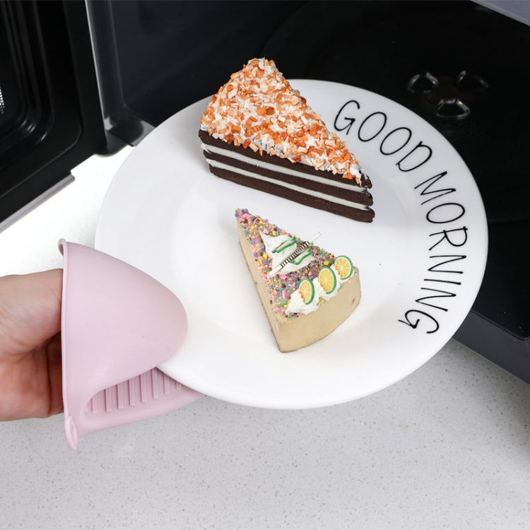 1 Pair Thick Silicone Anti-Scald Gloves Kitchen Heat Insulation Take Plate Tongs Baking Oven Insulation Cover, 6 PCS
