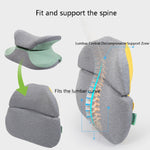 BEWALKER Multifunctional Student Portable Nap Pillow Waist Support Foldable Memory Foam Nap Pillow Office Sleeping Pillow, 38x20x15cm