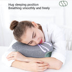 BEWALKER Multifunctional Student Portable Nap Pillow Waist Support Foldable Memory Foam Nap Pillow Office Sleeping Pillow, 38x20x15cm