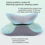 BEWALKER Multifunctional Student Portable Nap Pillow Waist Support Foldable Memory Foam Nap Pillow Office Sleeping Pillow, 38x20x15cm