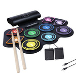 Hand-Rolled Drum Set Color Electronic Drum Lithium Battery Rechargeable Silicone Drum Set, MD862C