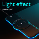 RGB01 10W Wireless Charging Mouse Pad  RGB Luminous Mouse Pad, Size: 800 x 300 x 4mm