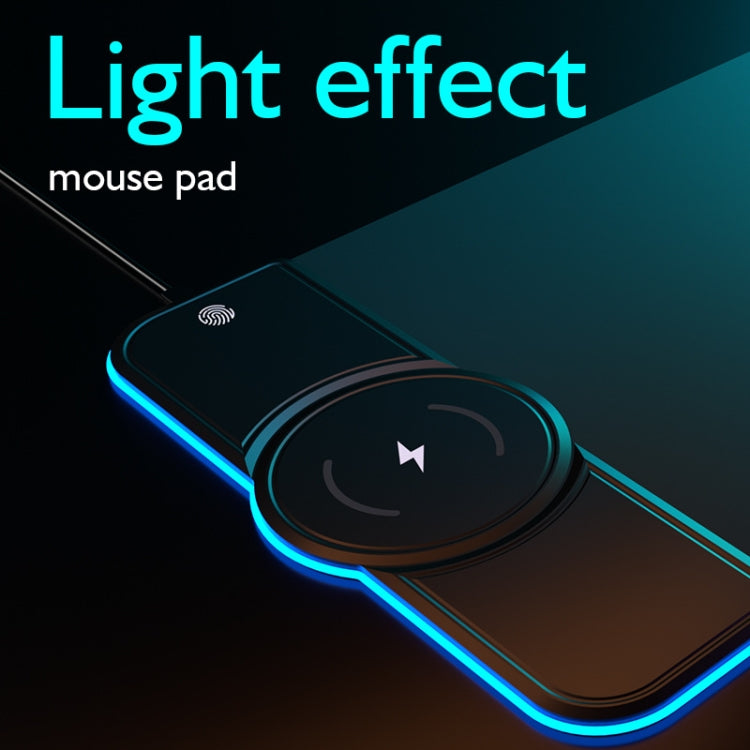 RGB01 10W Wireless Charging Mouse Pad  RGB Luminous Mouse Pad, Size: 800 x 300 x 4mm
