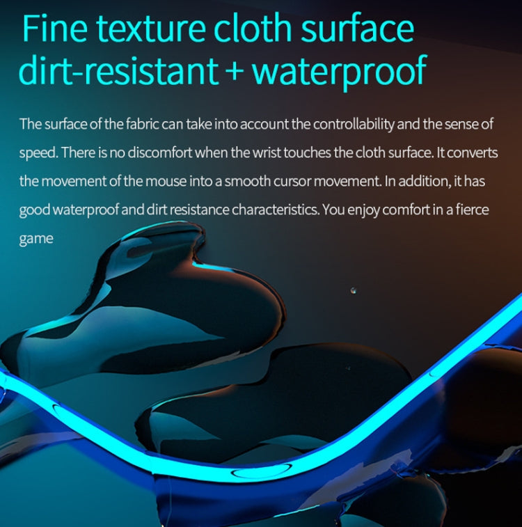 RGB01 10W Wireless Charging Mouse Pad  RGB Luminous Mouse Pad, Size: 800 x 300 x 4mm