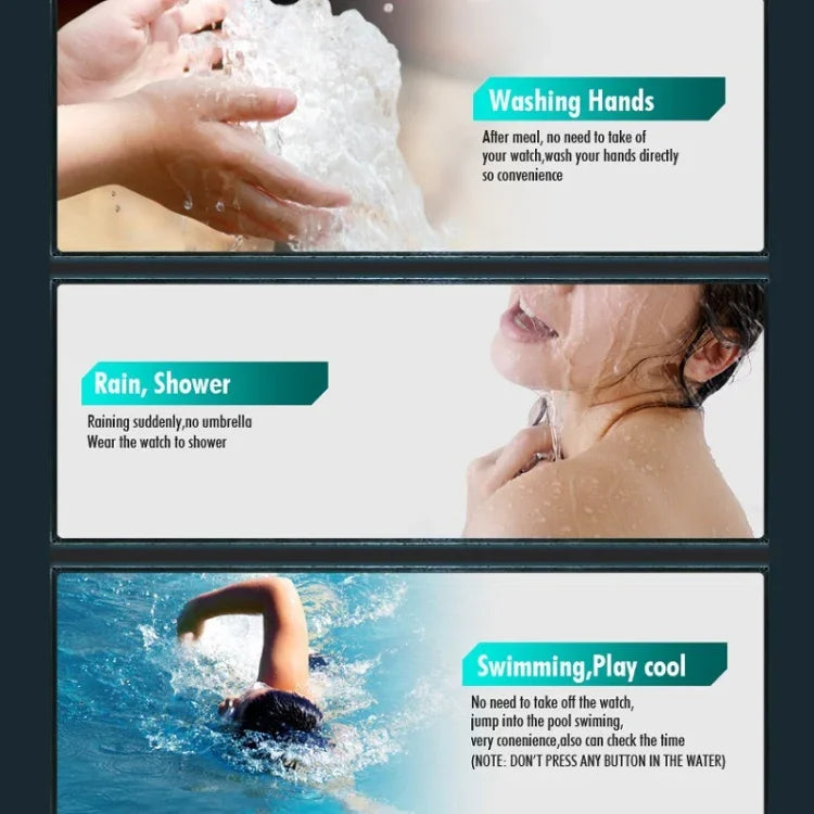 ساعة رقمية رياضية مقاومة للماء للرجال SKMEI 1068 للأنشطة الخارجية، ساعة موضة للطلاب، أحمر، أخضر، أزرق، أسود، تيتانيوم، ذهبي، أخضر الجيش