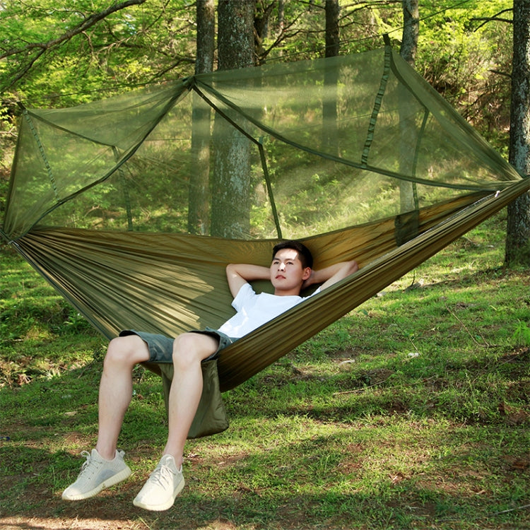 1-2 Person Outdoor Mosquito Net Parachute Hammock Camping Hanging Sleeping Bed Swing Portable  Double  Chair, 260 x 140cm, 260x140cm Blue Grey, 260x140cm Pink, 260x140cm Pink Blue, 260x140cm Green, 260x140cm Yelliw Green, 260x140cm Dark Blue           ...