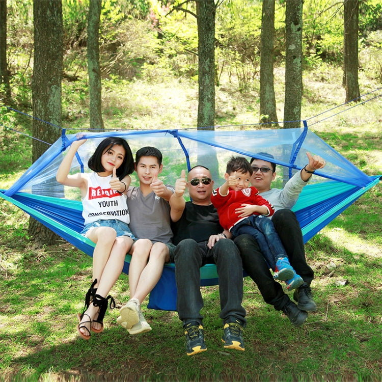1-2 Person Outdoor Mosquito Net Parachute Hammock Camping Hanging Sleeping Bed Swing Portable  Double  Chair, 260 x 140cm, 260x140cm Blue Grey, 260x140cm Pink, 260x140cm Pink Blue, 260x140cm Green, 260x140cm Yelliw Green, 260x140cm Dark Blue           ...