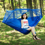 1-2 Person Outdoor Mosquito Net Parachute Hammock Camping Hanging Sleeping Bed Swing Portable  Double  Chair, 260 x 140cm, 260x140cm Blue Grey, 260x140cm Pink, 260x140cm Pink Blue, 260x140cm Green, 260x140cm Yelliw Green, 260x140cm Dark Blue           ...