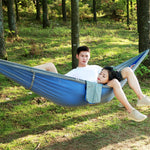 1-2 Person Outdoor Mosquito Net Parachute Hammock Camping Hanging Sleeping Bed Swing Portable  Double  Chair, 260 x 140cm, 260x140cm Blue Grey, 260x140cm Pink, 260x140cm Pink Blue, 260x140cm Green, 260x140cm Yelliw Green, 260x140cm Dark Blue           ...