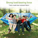 1-2 Person Outdoor Mosquito Net Parachute Hammock Camping Hanging Sleeping Bed Swing Portable  Double  Chair, 260 x 140cm, 260x140cm Blue Grey, 260x140cm Pink, 260x140cm Pink Blue, 260x140cm Green, 260x140cm Yelliw Green, 260x140cm Dark Blue           ...