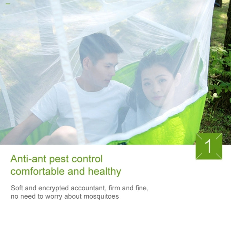 1-2 Person Outdoor Mosquito Net Parachute Hammock Camping Hanging Sleeping Bed Swing Portable  Double  Chair, 260 x 140cm, 260x140cm Blue Grey, 260x140cm Pink, 260x140cm Pink Blue, 260x140cm Green, 260x140cm Yelliw Green, 260x140cm Dark Blue           ...