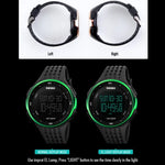 SKMEI 1219 Men Multi-Function Electronic Watch Outdoor Sports Watch, Green, Blue, Black, Rose Gold, Silver
