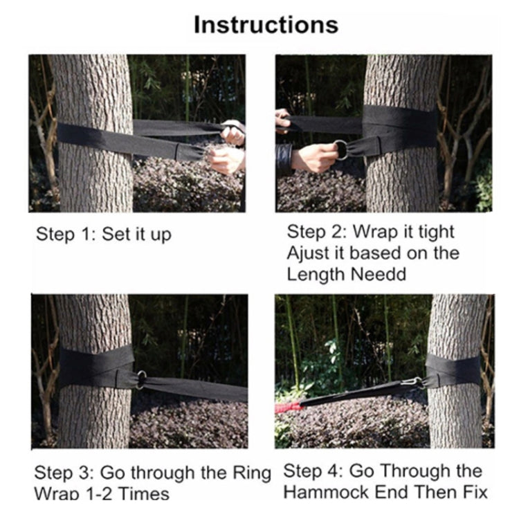 Outdoor Camping Hiking Must-Have Hammock Strap Rope Metal Buckle Load Tie Rope, Random Color Delivery, PJ077 Hammock Rope