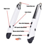 PR-08 1600DPI 6 Keys 2.4G Wireless Electronic Whiteboard Pen Multi-Function Pen Mouse PPT Flip Pen, White, Red, Blue, Black, Silver Gray